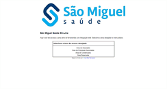 Desktop Screenshot of medsysnet.saomiguelsaude.com.br